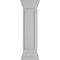 Ekena Millwork 12"W x 48"H Corner Newel Post with Panel, Peaked Capital & Base Trim (Installation kit included) NWL12X48CPP0B0 - alternate 2
